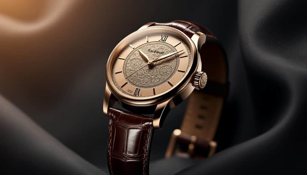 découvrez l'élégance intemporelle des montres de luxe de soirée sublimées par un bracelet en cuir d'alligator, symbole de raffinement et de sophistication.