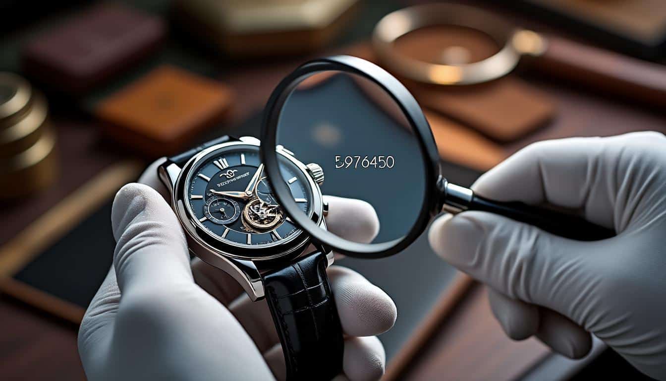 assurez-vous de l'authenticité et de l'origine légale de votre montre de luxe grâce à la vérification précise du numéro de série.