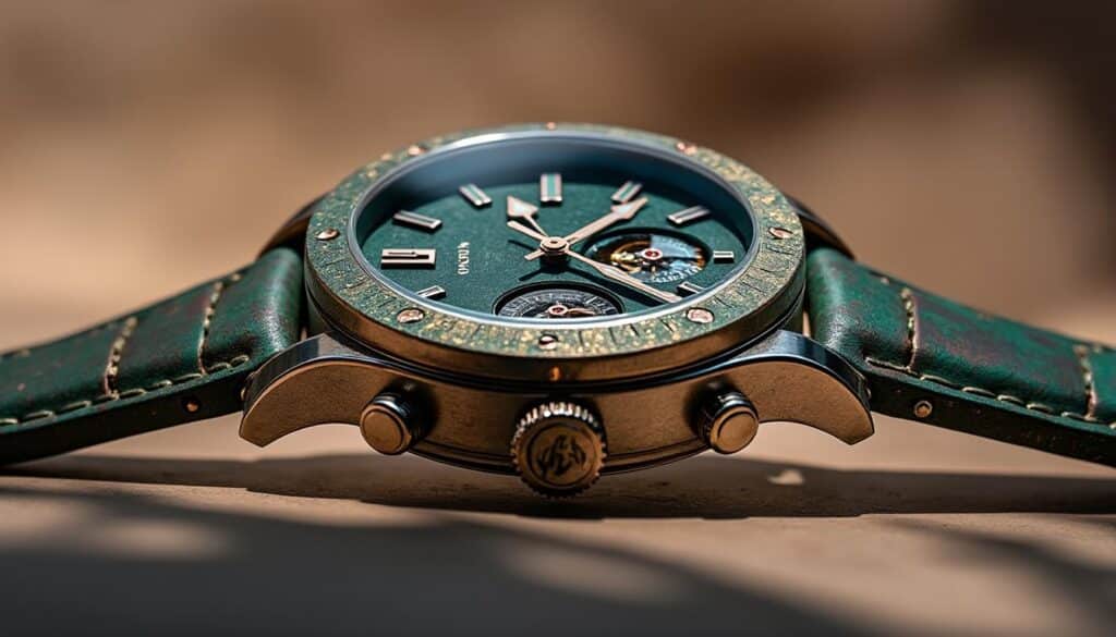 découvrez comment le bronze patiné imprime une identité unique et évolutive à chaque montre de luxe, alliant tradition et modernité pour une élégance intemporelle.