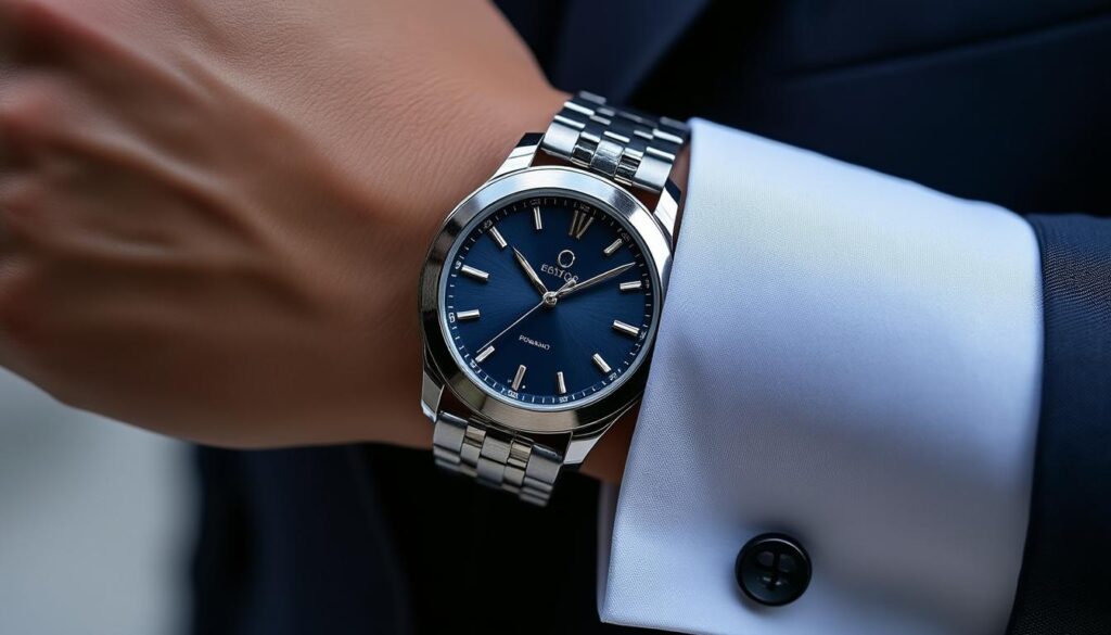 découvrez comment l'épaisseur du boîtier influence l'ergonomie et le confort de votre montre de luxe lorsqu'elle est portée sous une chemise élégante.